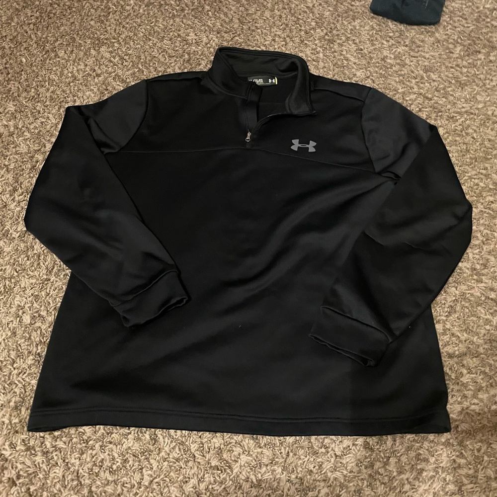 Under Armour Black Quarter-Zip Pullover Hoodie Sweatshirt